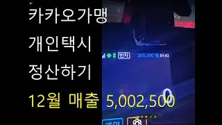 2026 01 25 개인택시 정산하기/ 카카오가맹 / 매출 5,002,500