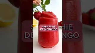 SMOOTHIE DE MORANGO EM 3MINUTOS. #smoothie #morango #sorvete #sorvetecaseiro