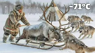 500kg Reindeer Survival Old Man Vs 20 Wolves At -71&deg;C In Siberia | Yakutia Life