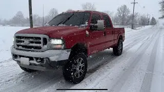 Lifted powerstroke driving through deep snow and ice