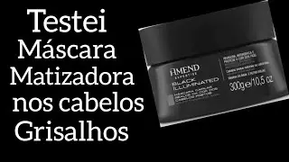 Máscara matizadora Amend preto.,nos cabelos brancos.