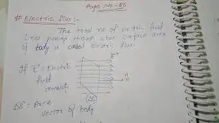 Explanation of Electric flux, It's unit and Dimensions