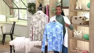 Sport Savvy Printed Jersey Mock Neck Swing Top on QVC
