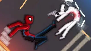 People Fight Against Spiderman in People Playground