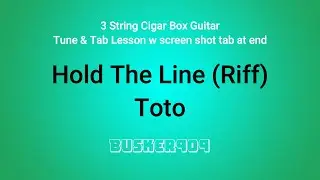 Toto - Hold The Line - Easy 3 String Cigar Box Guitar Lesson  - 