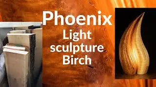 Phoenix a light sculpture made of wood Birch #shorts