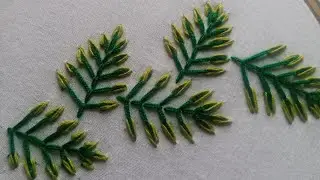 Fantasy Flower! Feather stitch flowers!  Basic Hand Embroidery For Beginners 
