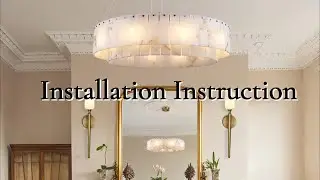 Sawyer Alabaster Round Chandelier Installation