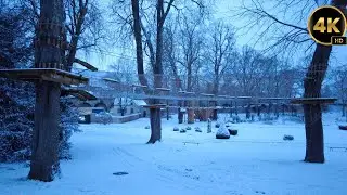 🇫🇷 Walk in the Snow Chartres, France, Winter 2024 , 4K HDR