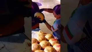 THREE KILOGRAMS?! 😱 Giant Samsa & Meat Feast! 🥟 Гигантская самса и море мяса! #shorts #food