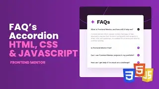 HTML, CSS & Javascript - FAQs Acordeón - Frontend Mentor Tutorial
