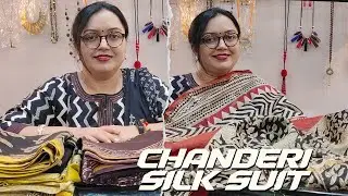 Chanderi Silk Handblock Printed Dress Materials | 9804594021 #handblockprint #fashion #suits