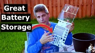 Battery Storage Case Organizer & Tester Organizes Batteries