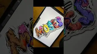 STICKER NAME MOSES✨🌼🌸 #shorts #drawing #graffiti #art #satisfying #artist