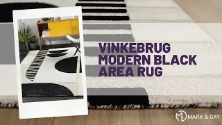 Vinkebrug Modern Black Area Rug