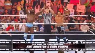 Kofi Kingston & Evan Bourne win WWE Tag Team Titles!