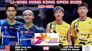 Ong Yew Sin/Teo Ee Yi (MAS) vs Lee Jhe Huei/Yang Po Hsuan (TPE) | Hong Kong Open 2025 | Badminton