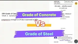 Grade of Concrete | Grade of Steel | IS Code #construction #vimutti_coe 