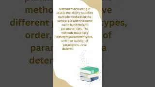 What is method overloading in Java?#youtubeshorts #overloading#java#method