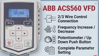 ABB ACS560 VFD connection and parameter setting Hindi video? 