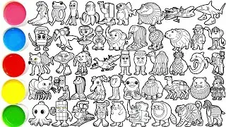 Draw 48 Amazing Italian Brainrot Animals in 1 Hour - Brr Brr Patapim, Trippi Troppi & others
