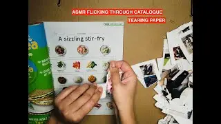 ASMR FLICKING THROUGH A CATALOGUE | GLOSSY PAGE TURNING|TEARING AND CRUMPLING PAPER | NO TALKING