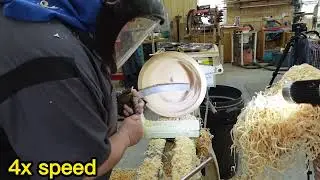 Woodturning- How I rough turn bowl blanks for turning on the lathe #woodturning #woodworking #wood