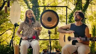 Sound of Forest | Tibetan Gongs, Singing Bowls & Acoustic Guitar | 30 min Live Meditation Music