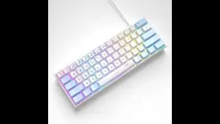 MageGee Mini 60% Teclado Gaming RGB de 61 teclas Ultra-Compacto