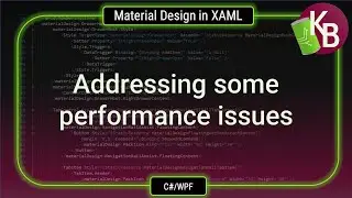 C#/WPF - Perf in Material Design in XAML