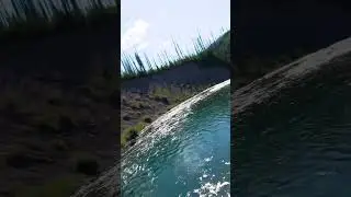 Flying low over a river (DJI FPV Drone)