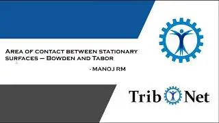 Area of contact between stationary surfaces &ndash; Bowden and Tabor