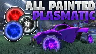 ALL PAINTED 'PLASMATIC' WHEELS ON ROCKET LEAGUE (New Wheel Showcase)