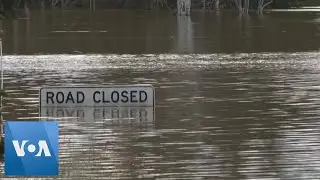 Flooded Roads and Homes in Sydney Suburb