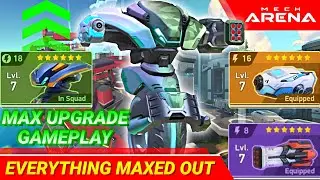 Killshot Railgun Missile Rack - Max Upgrade Gameplay Godlike - Mech Arena Robot Showdown