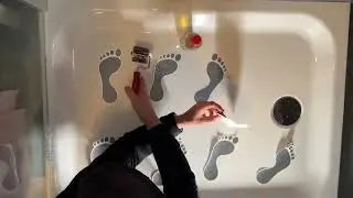 Make shower, wet room, wet area slip-proof with anti-slip mats sticker instructions