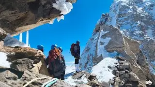 Climbing and rope fixing in rocky area | safety first mountain pasand hai subscribe karein🙏
