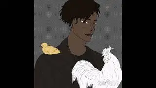 Calvin and chickens. yum chicken! @Calvin9000 #digitalart #calvinminecraft #fanart