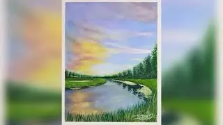 Evening Scenery | Watercolor painting