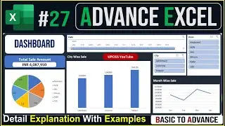 Ms Excel Full Project in Excel with Interactive Dashboard in hindi | Lecture-27 UPCISS