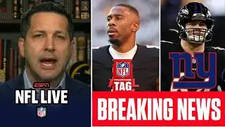 NFL LIVE | Falcons plan to place the franchise tag on Kyle Pitts, the Giants want Tyler Linderbaum
