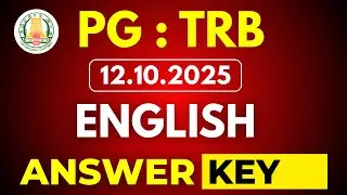 PG : TRB - ENGLISH - ANSWER KEY - 12.10.2025