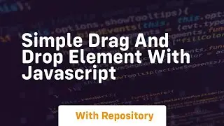 Simple drag and drop element with javascript