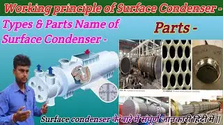 Working principle of Surface Condenser | Types & Parts Name of surface condenser || #delydays