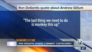 Ron DeSantis warns Florida not to 'monkey this up' by electing Andrew Gillum