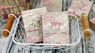 小孔雀母乳皂DIY - tiny peacock swirl handmade soap tutorial  - 手工皂
