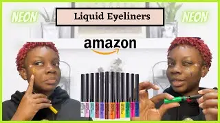 Amazon Matte Neon Liquid Eyeliners Review with Swatches || Is it really neon eyeliners?