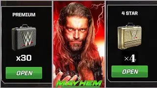 WWE Mayhem Lootcase Opening | 4 4🌟 Lootcase | 30 Premium Lootcase |