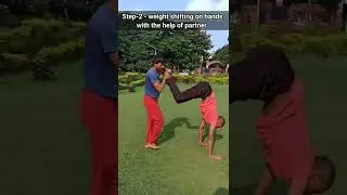 Learn Handwalk in 5 Steps 🔥। #handwalk #tutorialvideo #howto #yoga #fitness #shivazfitzoneshorts