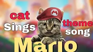 Cat sings Mario theme song